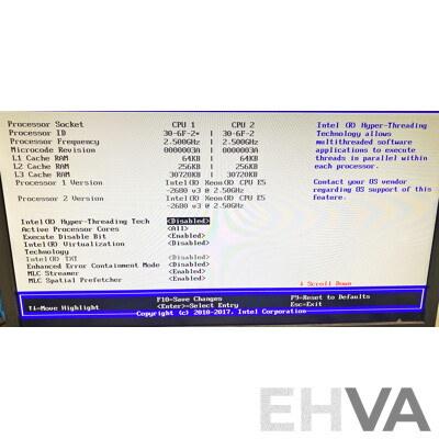 EMC PYTWP Intel Xeon (E5-2680 V3) 2.50GHz-3.30GHz 12-Core CPU 1RU Server W/ 1024GB DDR4