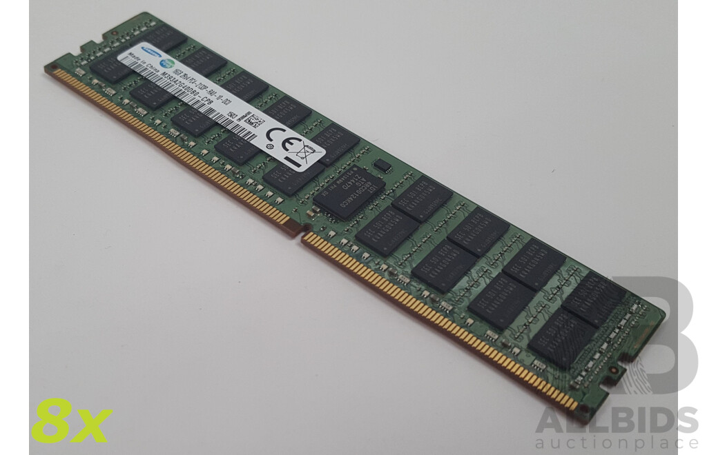 Samsung 16GB ECC DDR4 2133P RDIMM RAM - Lot of Eight