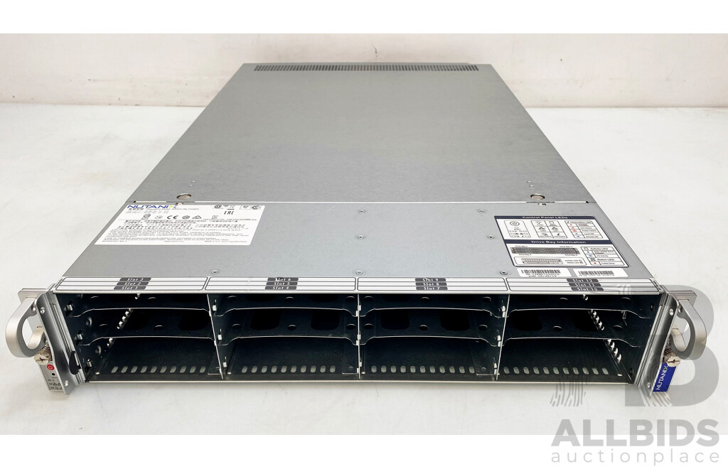 Nutanix (NXS2U1NL12G600) Dual Intel Xeon SILVER (4108) 1.8GHz-3.00GHz 8-Core CPU 2RU Server W/ 192GB DDR4 RAM