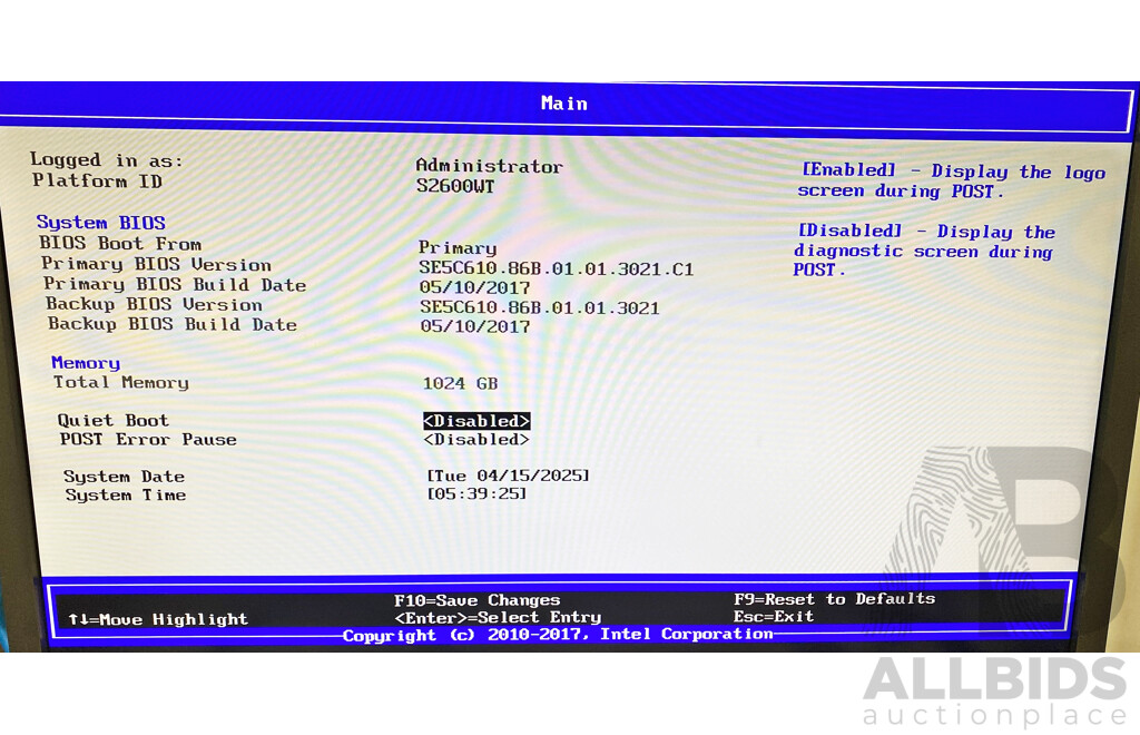 EMC PYTWP Intel Xeon (E5-2680 V3) 2.50GHz-3.30GHz 12-Core CPU 1RU Server W/ 1024GB DDR4