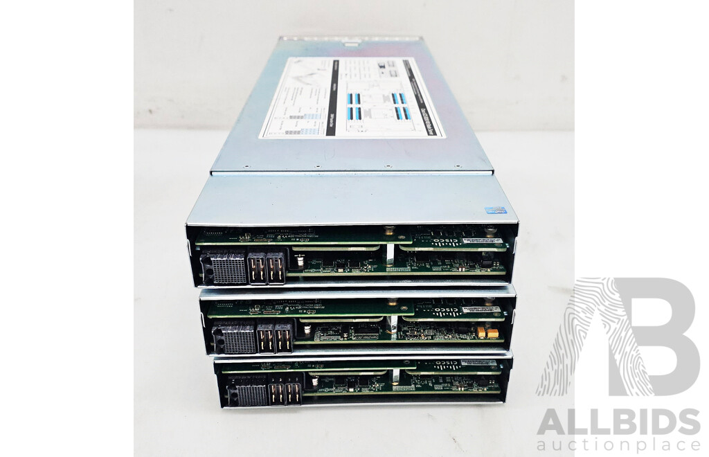 Cisco (UCS-B200-M3) Dual Intel Xeon Core CPU Blade Server - Lot of Three W/ 1152GB DDR3 Total