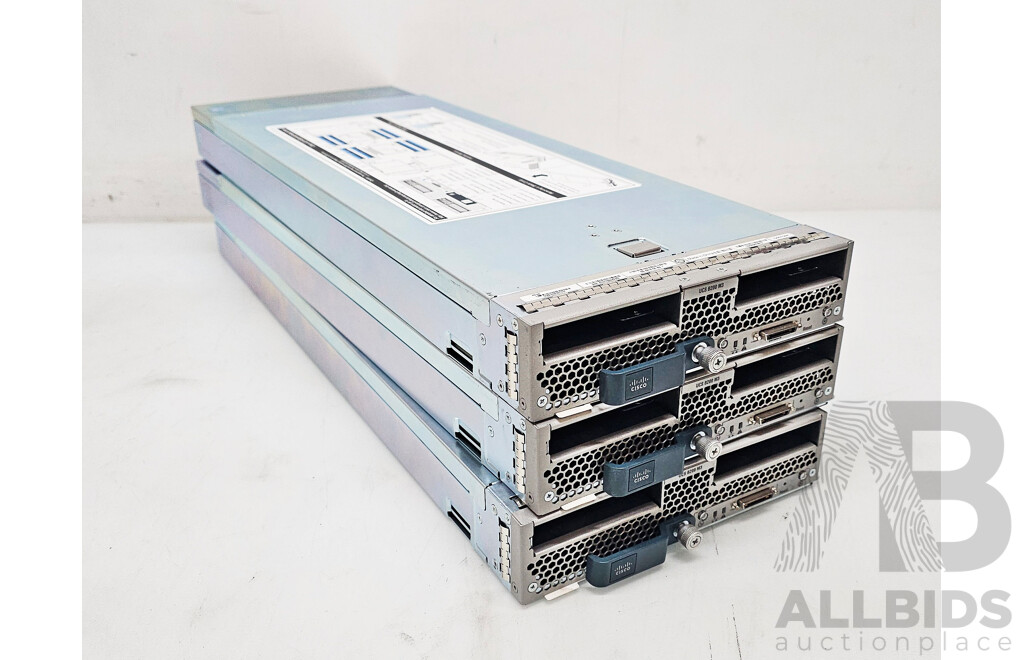Cisco (UCS-B200-M3) Dual Intel Xeon Core CPU Blade Server - Lot of Three W/ 864GB DDR3 Total