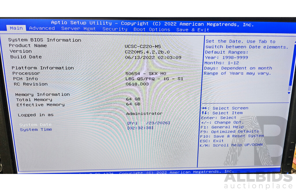 Cisco UCSC C220 M5 Dual Intel Xeon GOLD (6126) 2.60GHz-3.70GHz 12-Core CPU 1RU Server W/ 64GB DDR4