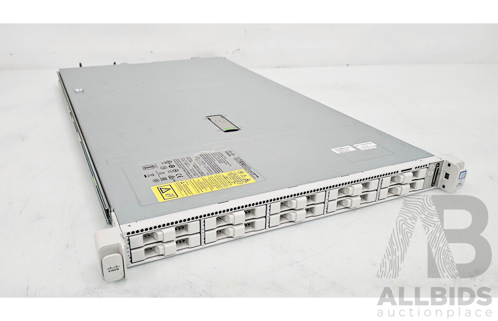Cisco UCSC C220 M5 Dual Intel Xeon GOLD (6126) 2.60GHz-3.70GHz 12-Core CPU 1RU Server W/ 64GB DDR4