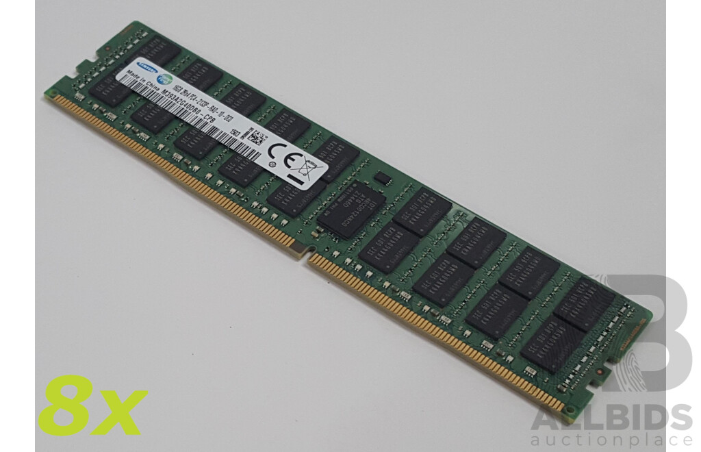 Samsung 16GB ECC DDR4 2133P RDIMM RAM - Lot of Eight