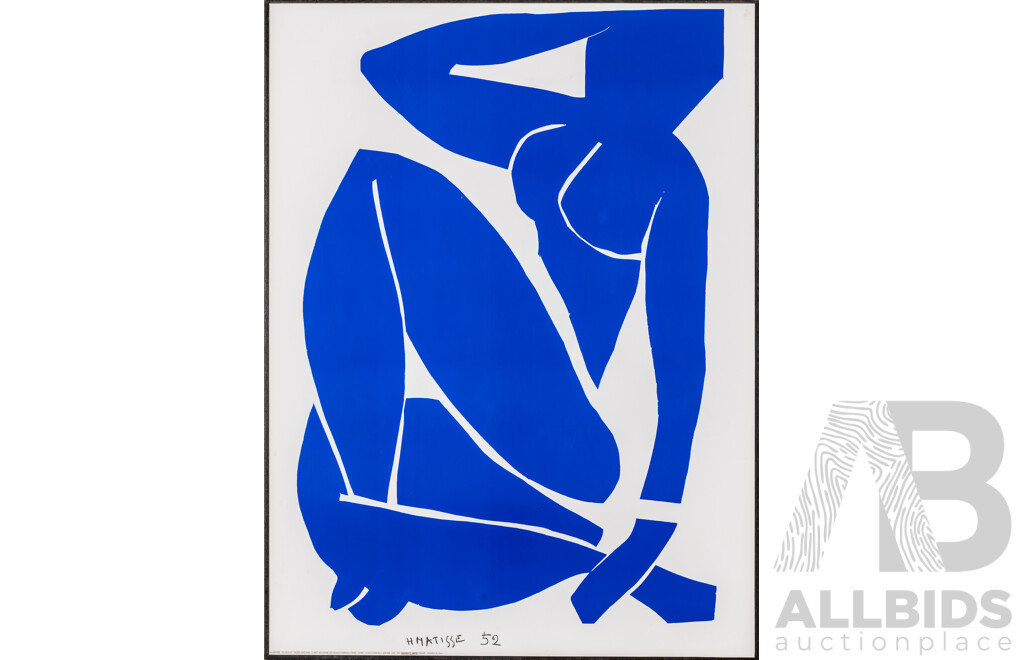 Henri Matisse, (19/20th Centuries, French, 1869-1954), Blue Nude III [Nu Bleu III] (1952), Lithograph After Original Cut Out, 81 x 61 cm (outer edge)
