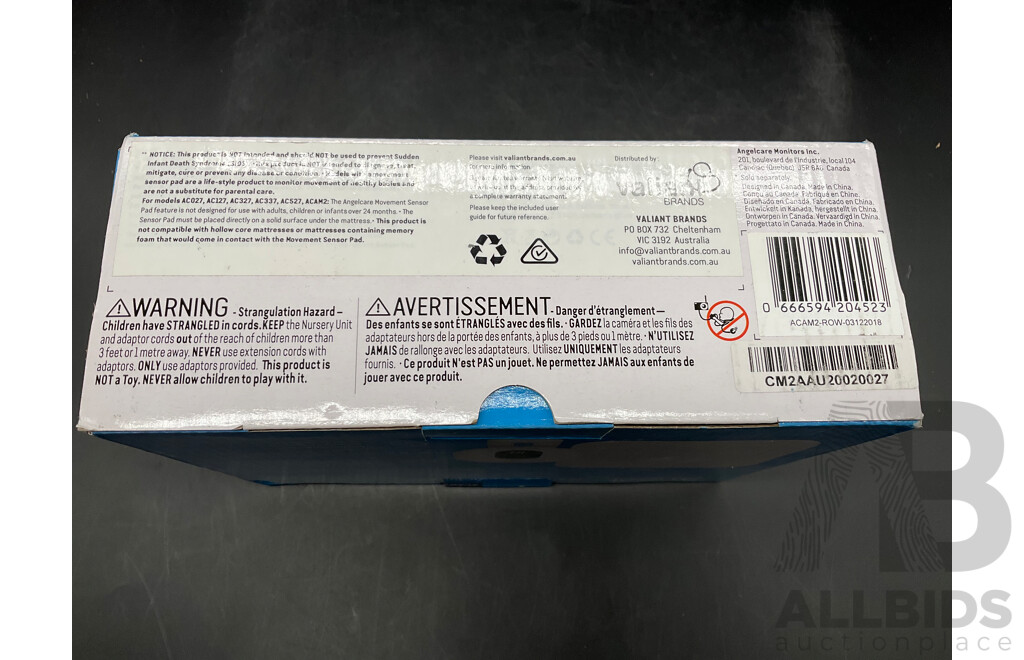 Angelcare ACAM2 Additional Camera & Sensor Pad Compatible with AC527/AC327/AC320 - ORP $269