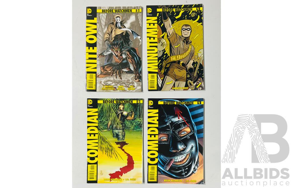 Collection of DC Comics “before Watchmen” Including Nite Owl #2, Minutemen #1 and Comedian #1-#2