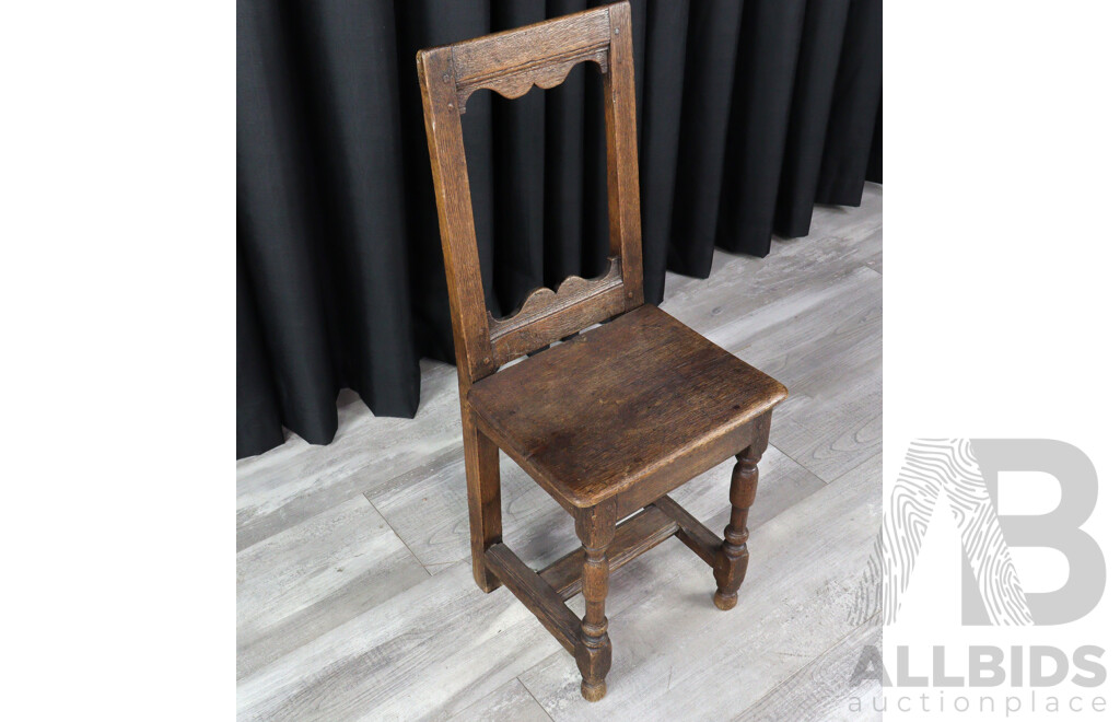 Victorian English Oak Nursing Chair
