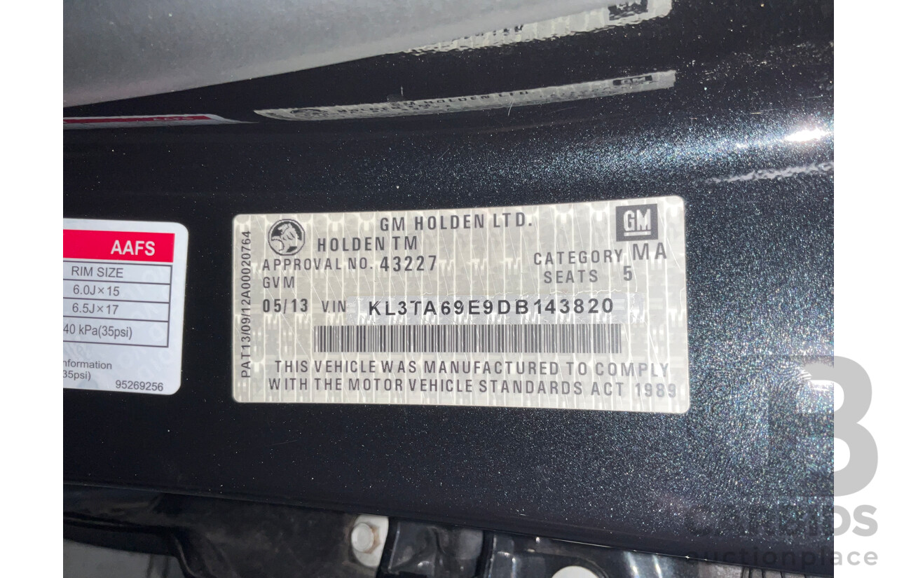 5/2013 Holden Barina CD TM MY13 4d Sedan Carbon Flash Metallic 1.6L