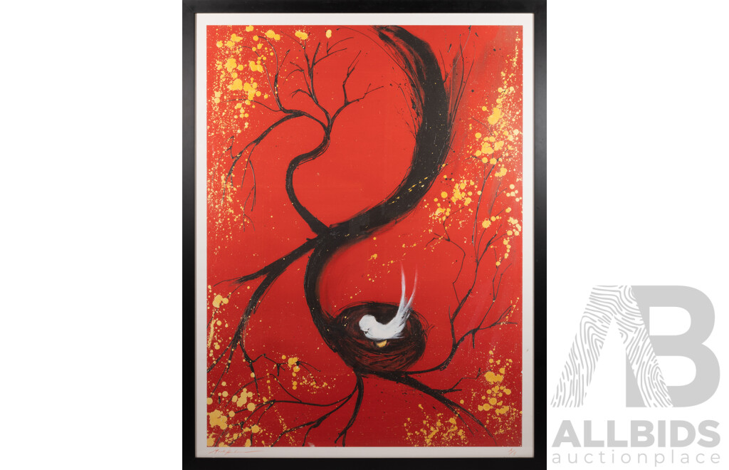 Mark Hanham, (20th Century, Australian, 1978-), Red Heaven, Limited Edition Print on Paper, Hand Signed & Editioned, 134 x 104 cm (frame)