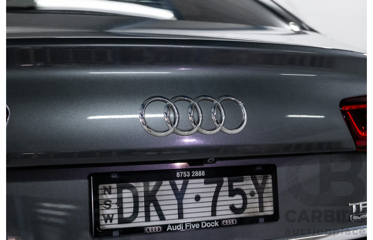 08/2017 Audi A6 2.0 TFSI S-Tronic Quattro (AWD) 4GC MY18 4d Sedan Daytona Grey Pearl Turbo 2.0L