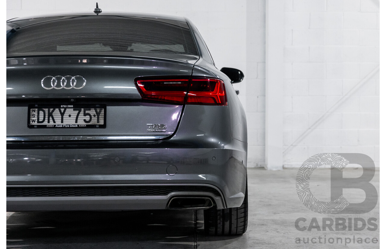 08/2017 Audi A6 2.0 TFSI S-Tronic Quattro (AWD) 4GC MY18 4d Sedan Daytona Grey Pearl Turbo 2.0L