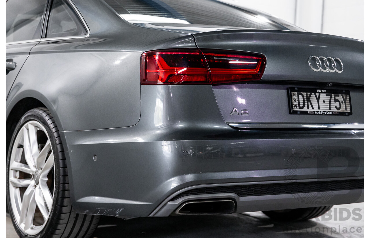 08/2017 Audi A6 2.0 TFSI S-Tronic Quattro (AWD) 4GC MY18 4d Sedan Daytona Grey Pearl Turbo 2.0L