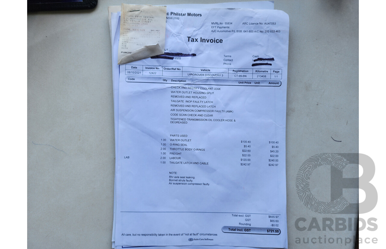 8/2006 Land Rover Discovery 3 HSE  4d Wagon Blue 2.7L