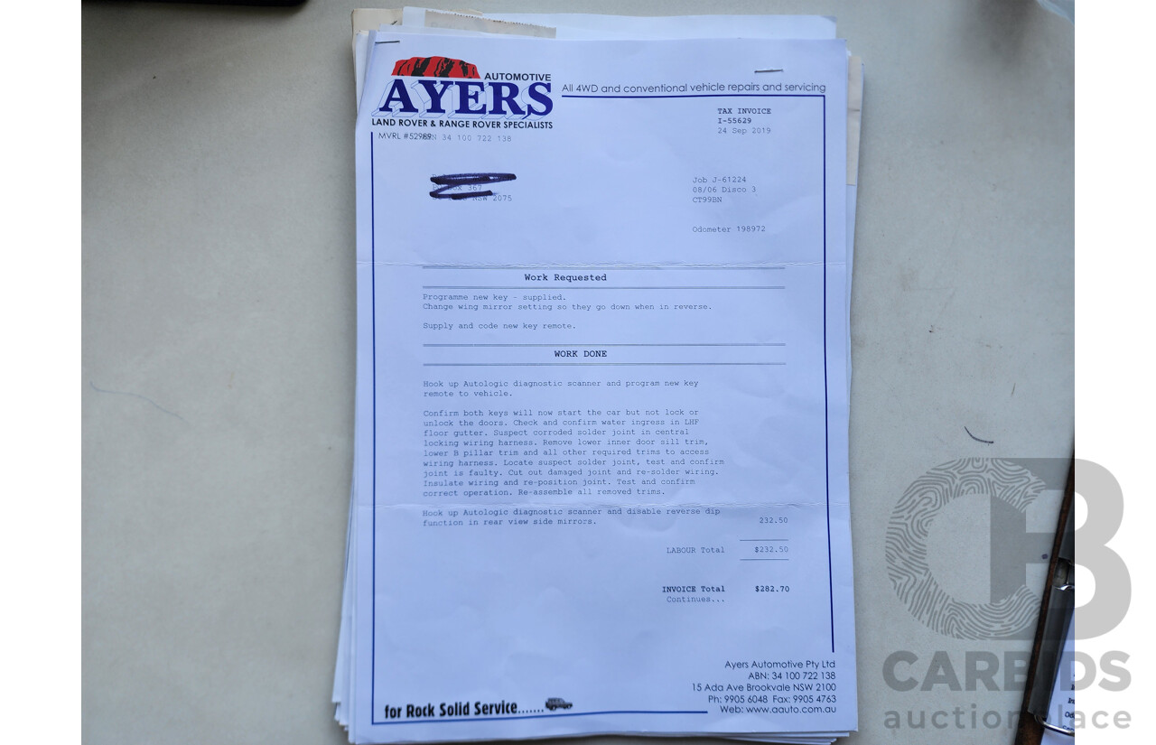 8/2006 Land Rover Discovery 3 HSE  4d Wagon Blue 2.7L