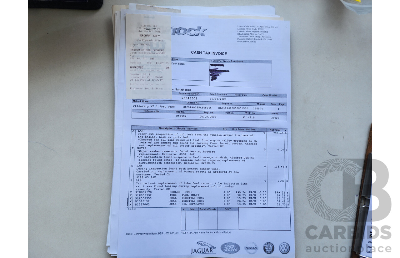 8/2006 Land Rover Discovery 3 HSE  4d Wagon Blue 2.7L