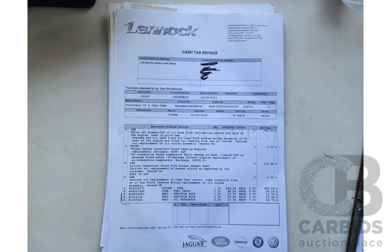 8/2006 Land Rover Discovery 3 HSE  4d Wagon Blue 2.7L