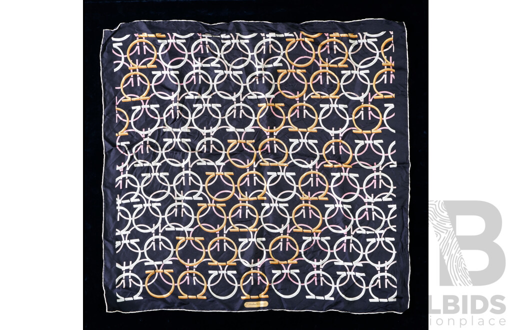 Retro Salvatore Ferragamo Silk Scarf