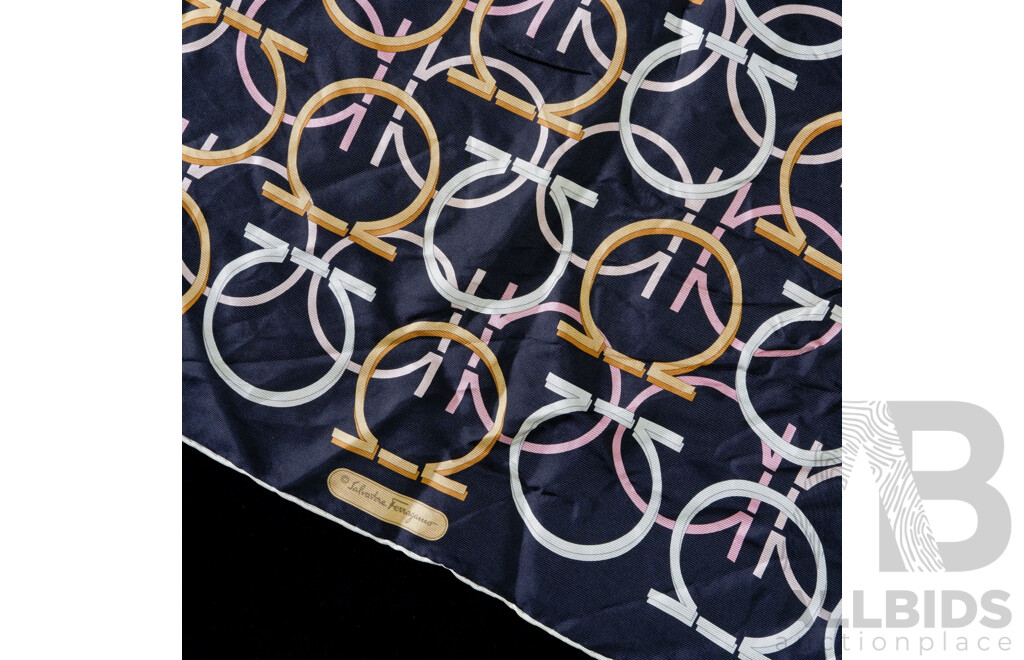 Retro Salvatore Ferragamo Silk Scarf