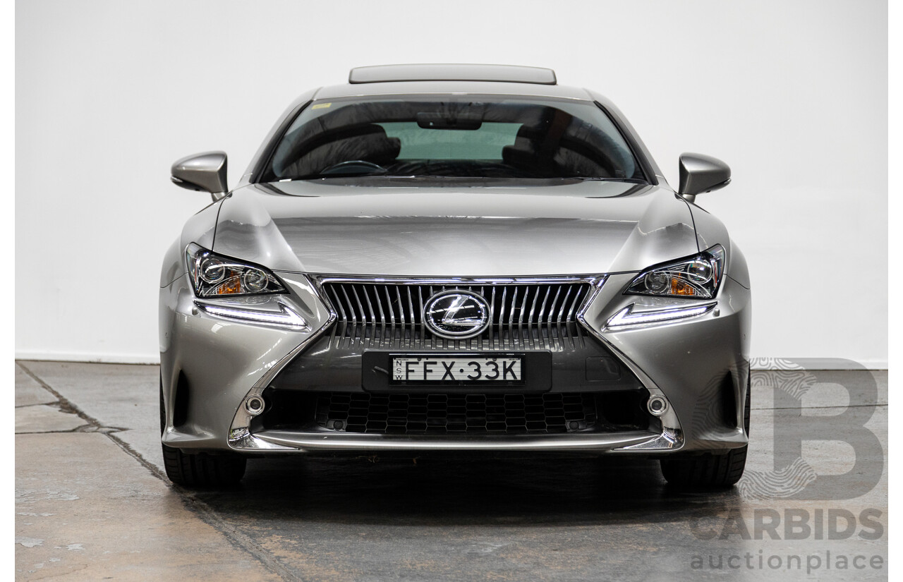 9/2015 Lexus RC350 Luxury GSC10R 2d Coupe Sonic Titanium Silver 3.5L