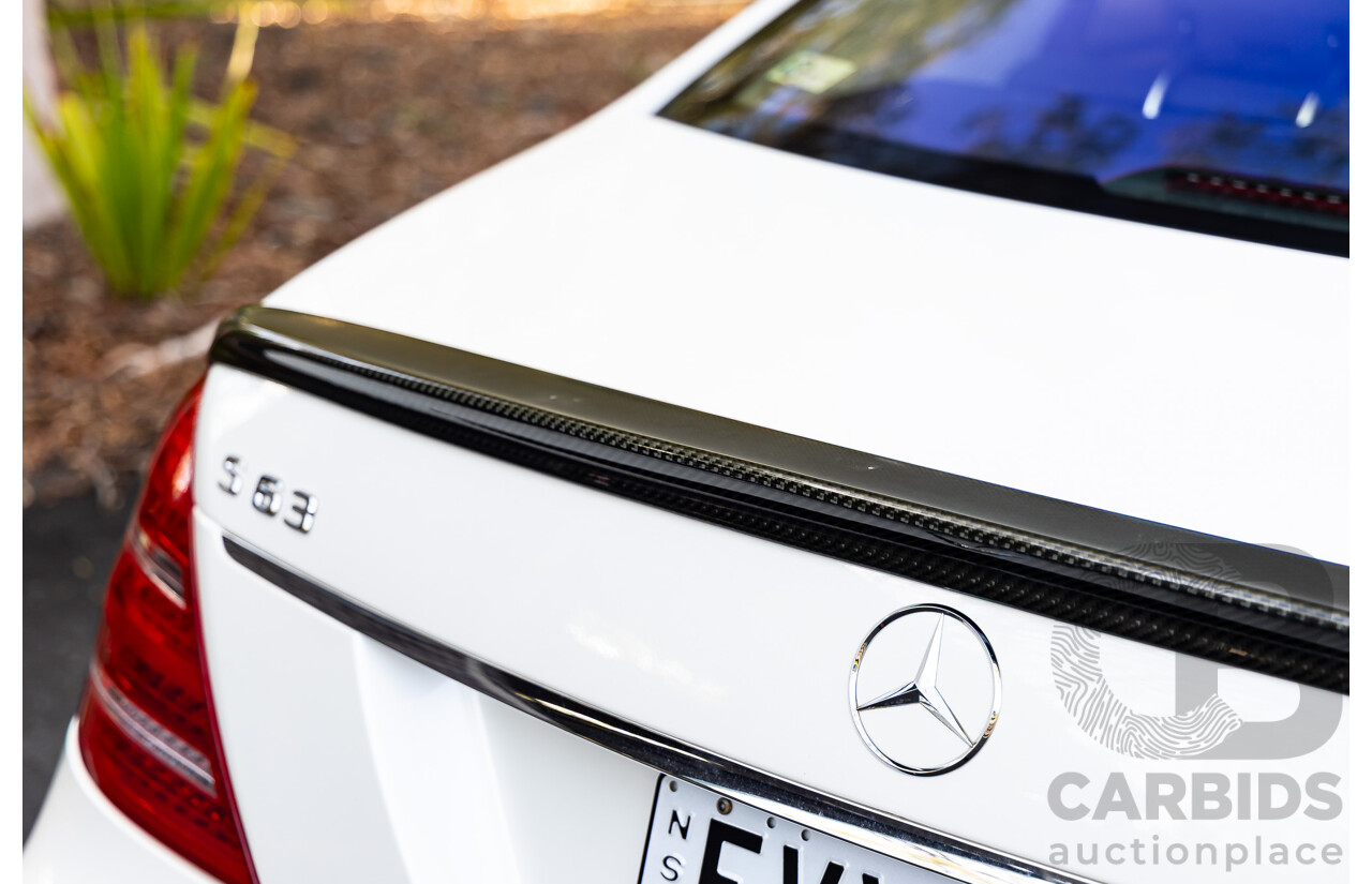 6/2008 Mercedes-Benz S63L AMG 221 07 Upgrade 4d Sedan Designo Mystic White II V8 6.2L - IMPORT