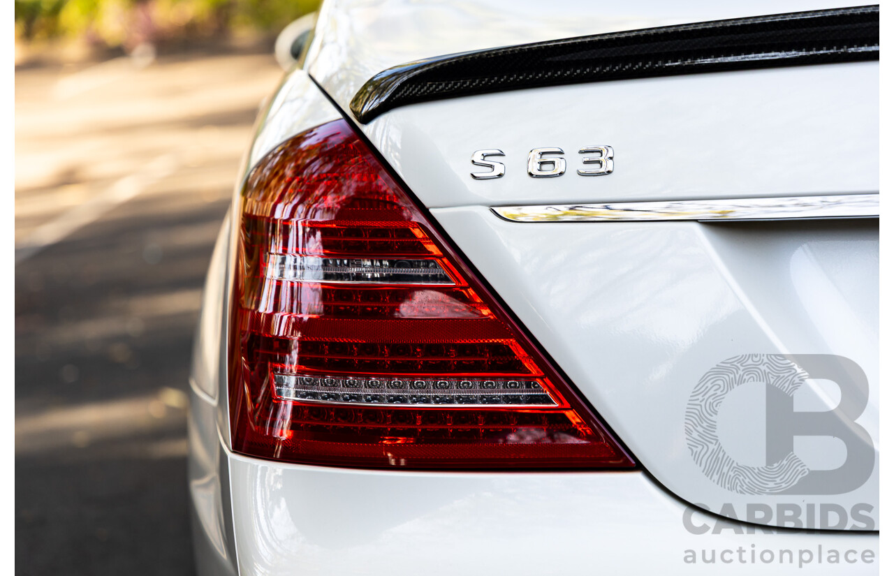 6/2008 Mercedes-Benz S63L AMG 221 07 Upgrade 4d Sedan Designo Mystic White II V8 6.2L - IMPORT