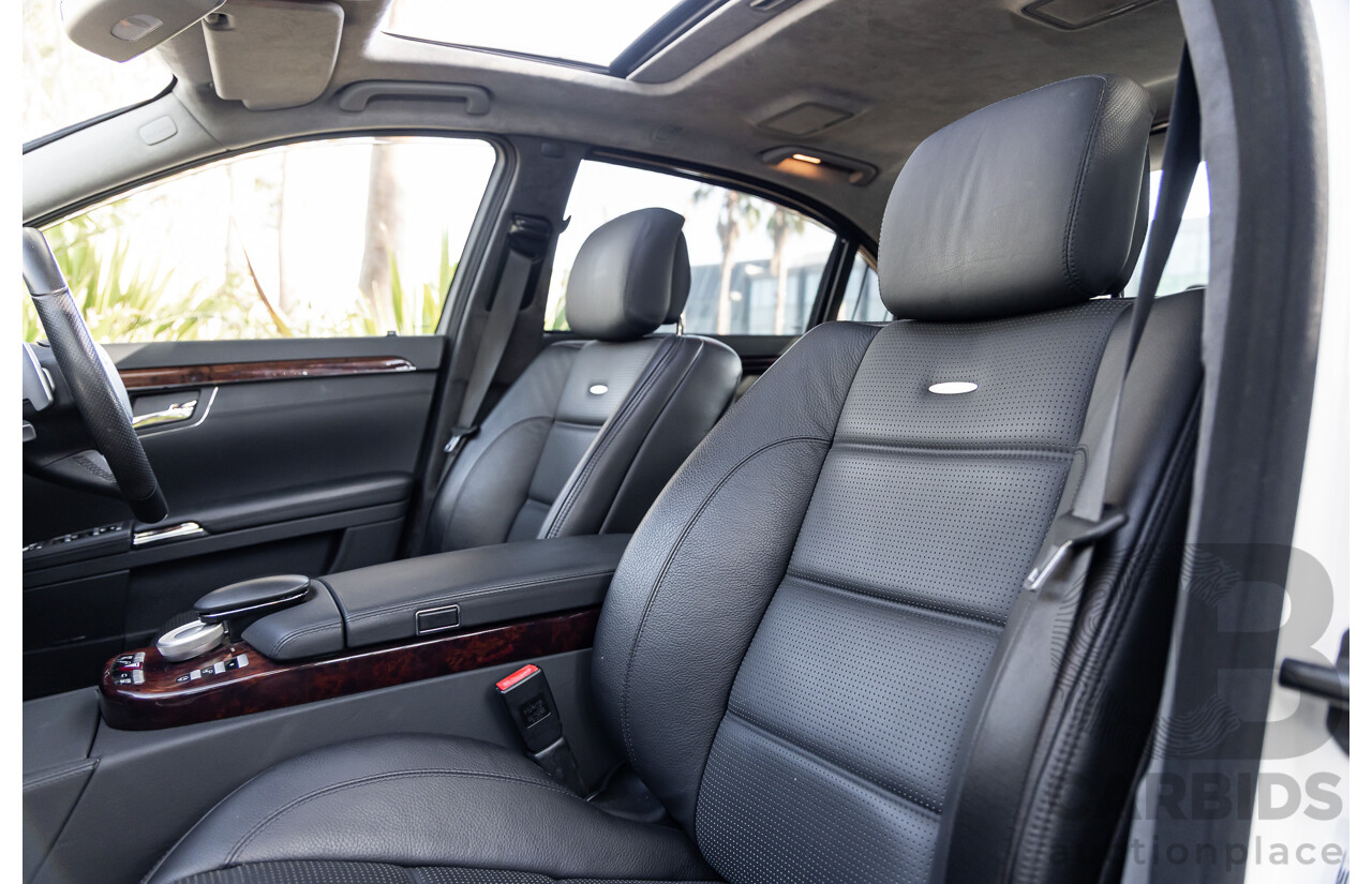 6/2008 Mercedes-Benz S63L AMG 221 07 Upgrade 4d Sedan Designo Mystic White II V8 6.2L - IMPORT