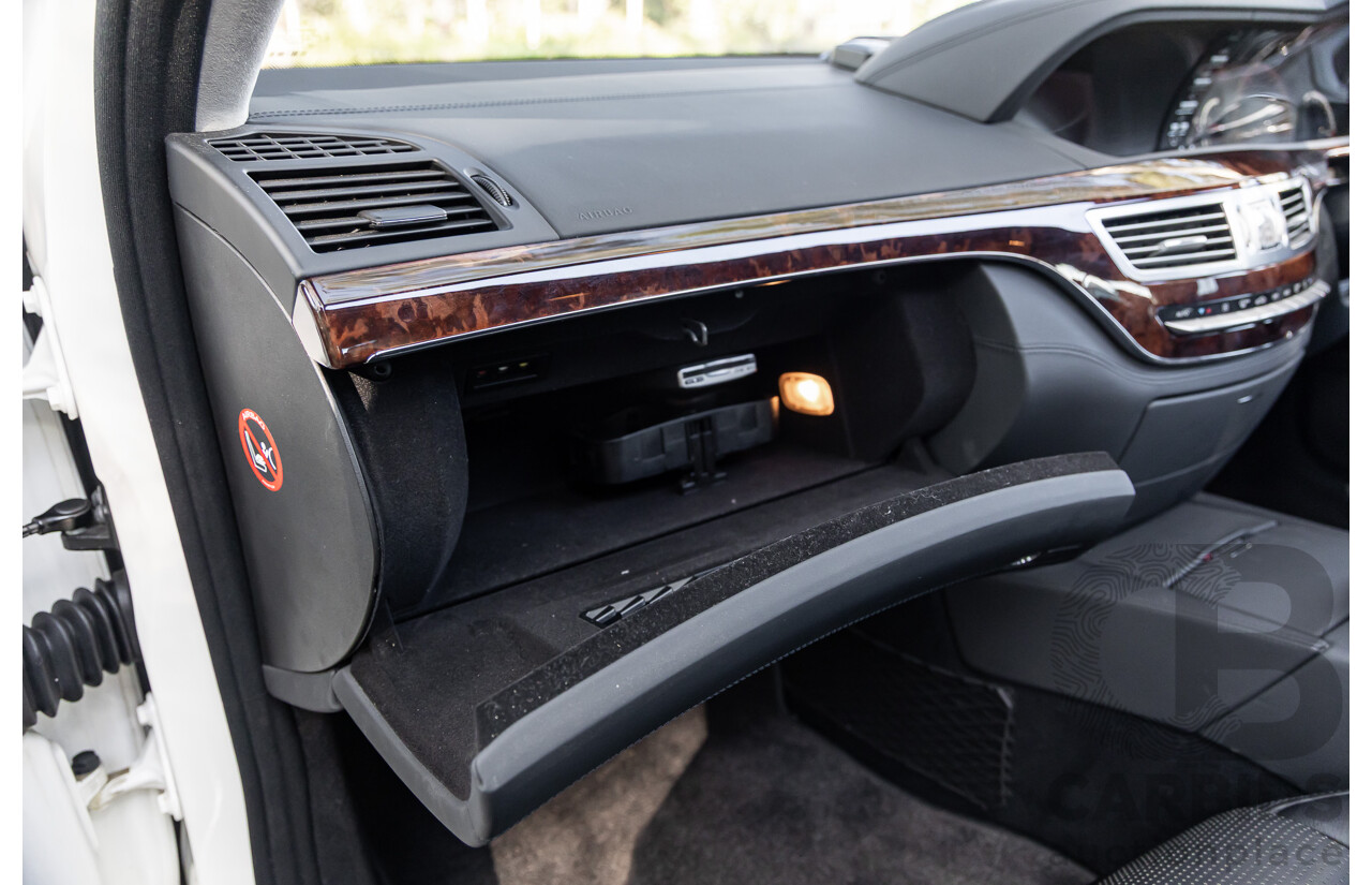 6/2008 Mercedes-Benz S63L AMG 221 07 Upgrade 4d Sedan Designo Mystic White II V8 6.2L - IMPORT