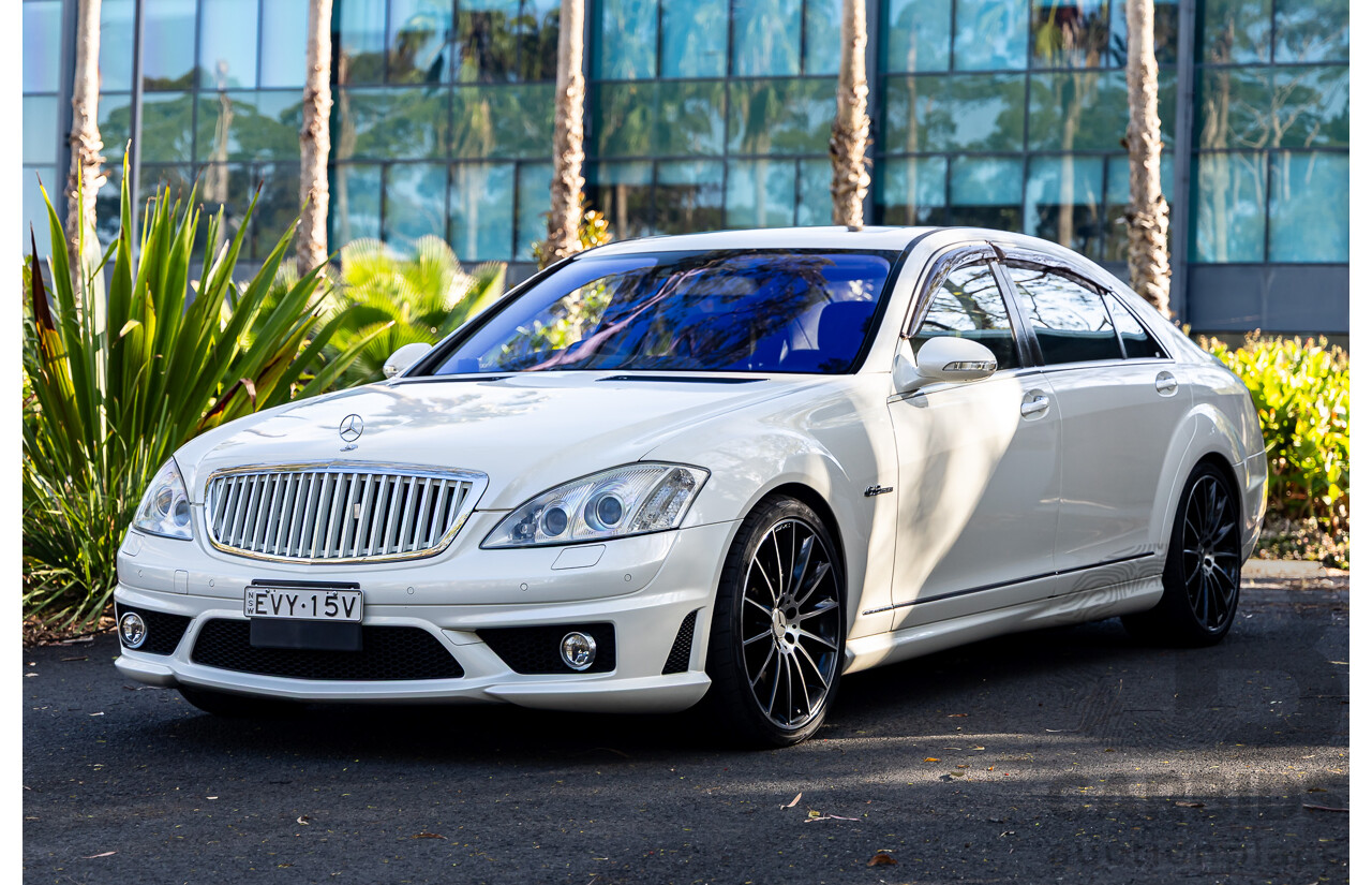 6/2008 Mercedes-Benz S63L AMG 221 07 Upgrade 4d Sedan Designo Mystic White II V8 6.2L - IMPORT