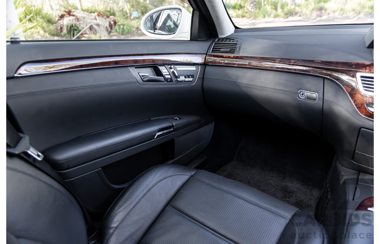 6/2008 Mercedes-Benz S63L AMG 221 07 Upgrade 4d Sedan Designo Mystic White II V8 6.2L - IMPORT