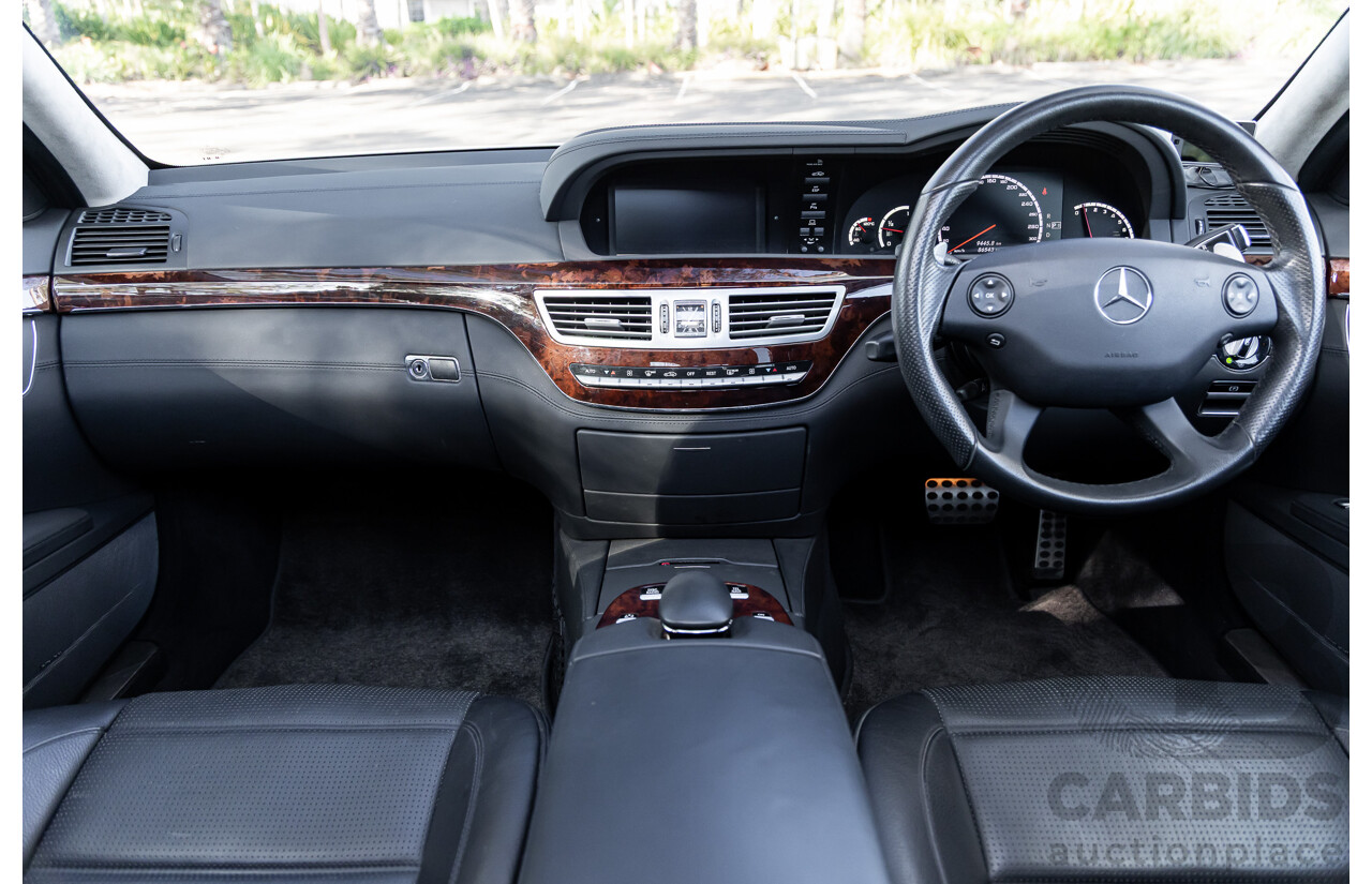 6/2008 Mercedes-Benz S63L AMG 221 07 Upgrade 4d Sedan Designo Mystic White II V8 6.2L - IMPORT