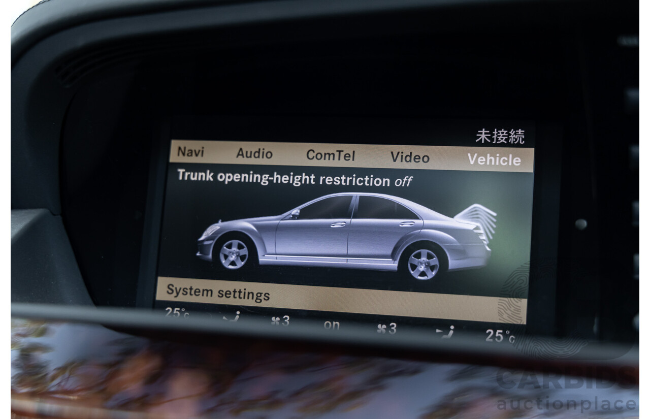 6/2008 Mercedes-Benz S63L AMG 221 07 Upgrade 4d Sedan Designo Mystic White II V8 6.2L - IMPORT