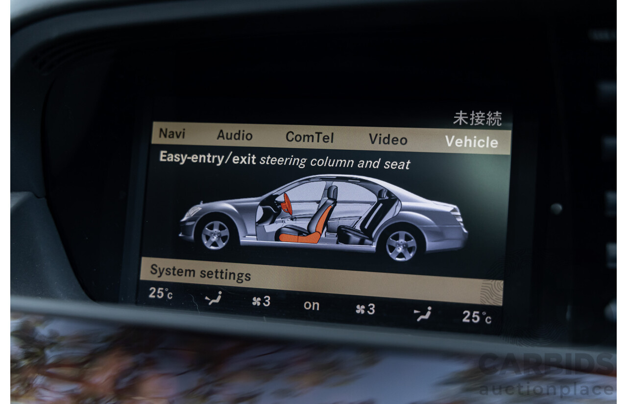 6/2008 Mercedes-Benz S63L AMG 221 07 Upgrade 4d Sedan Designo Mystic White II V8 6.2L - IMPORT