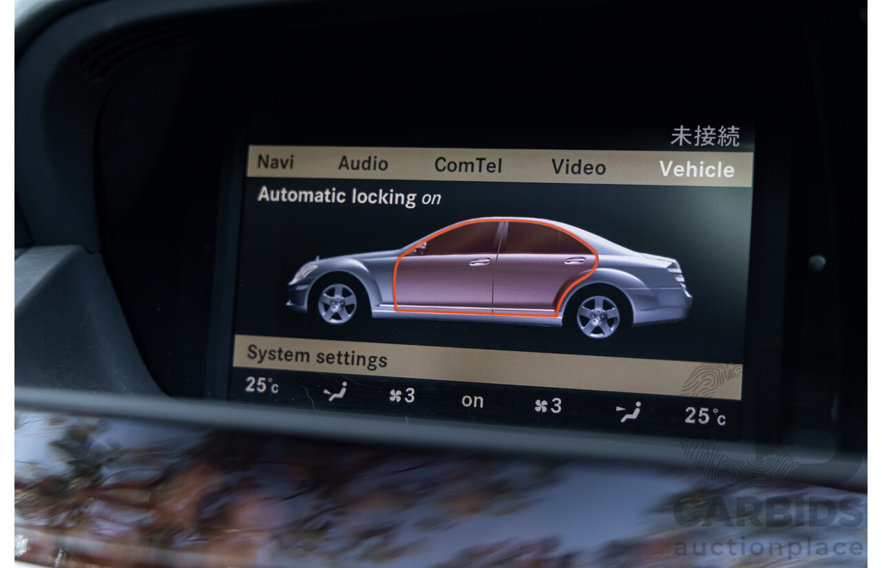 6/2008 Mercedes-Benz S63L AMG 221 07 Upgrade 4d Sedan Designo Mystic White II V8 6.2L - IMPORT