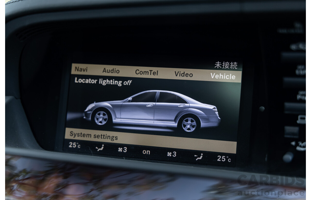 6/2008 Mercedes-Benz S63L AMG 221 07 Upgrade 4d Sedan Designo Mystic White II V8 6.2L - IMPORT