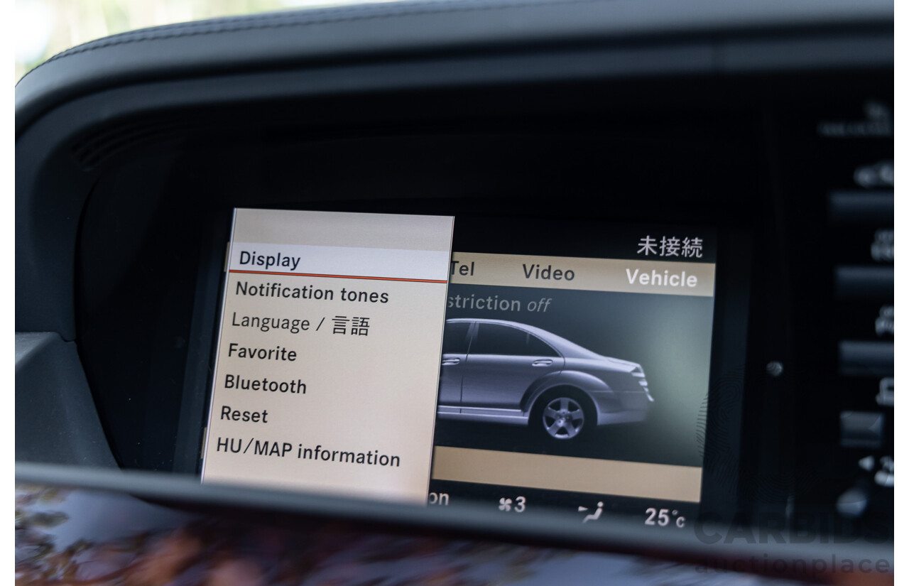 6/2008 Mercedes-Benz S63L AMG 221 07 Upgrade 4d Sedan Designo Mystic White II V8 6.2L - IMPORT