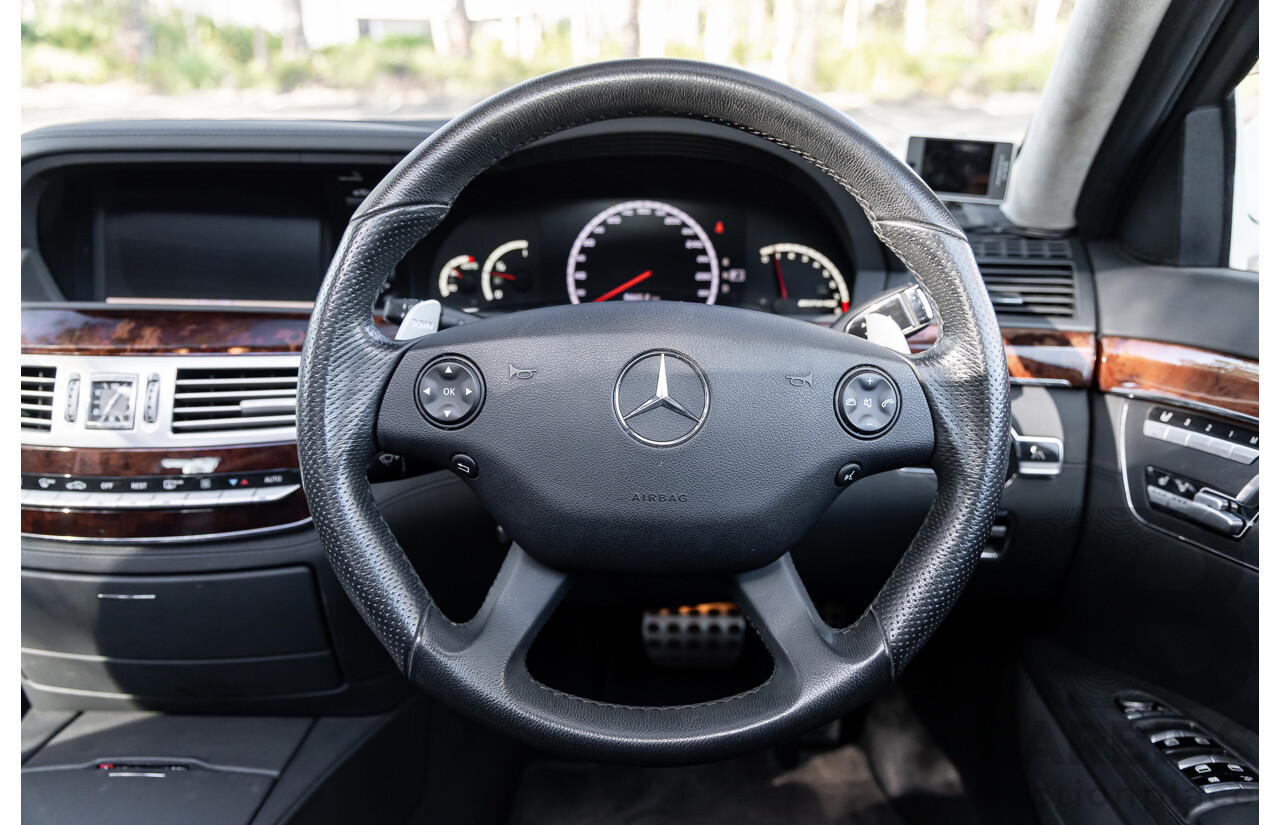 6/2008 Mercedes-Benz S63L AMG 221 07 Upgrade 4d Sedan Designo Mystic White II V8 6.2L - IMPORT