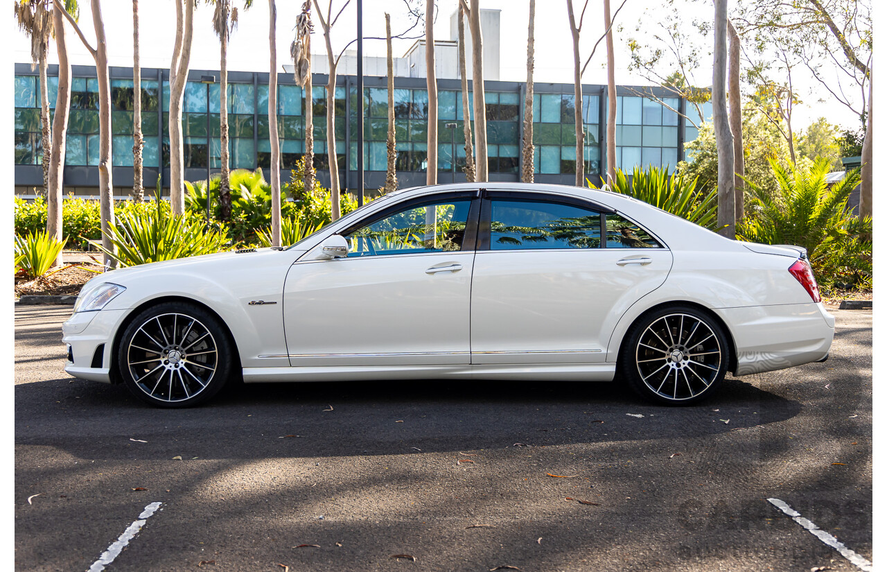 6/2008 Mercedes-Benz S63L AMG 221 07 Upgrade 4d Sedan Designo Mystic White II V8 6.2L - IMPORT