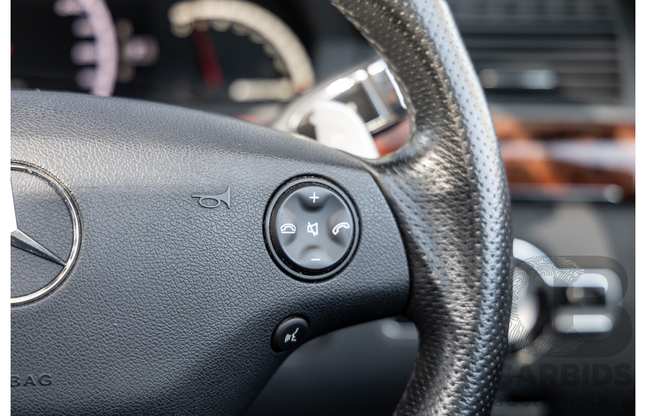 6/2008 Mercedes-Benz S63L AMG 221 07 Upgrade 4d Sedan Designo Mystic White II V8 6.2L - IMPORT