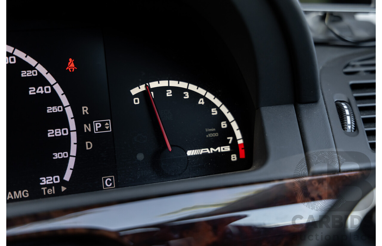 6/2008 Mercedes-Benz S63L AMG 221 07 Upgrade 4d Sedan Designo Mystic White II V8 6.2L - IMPORT