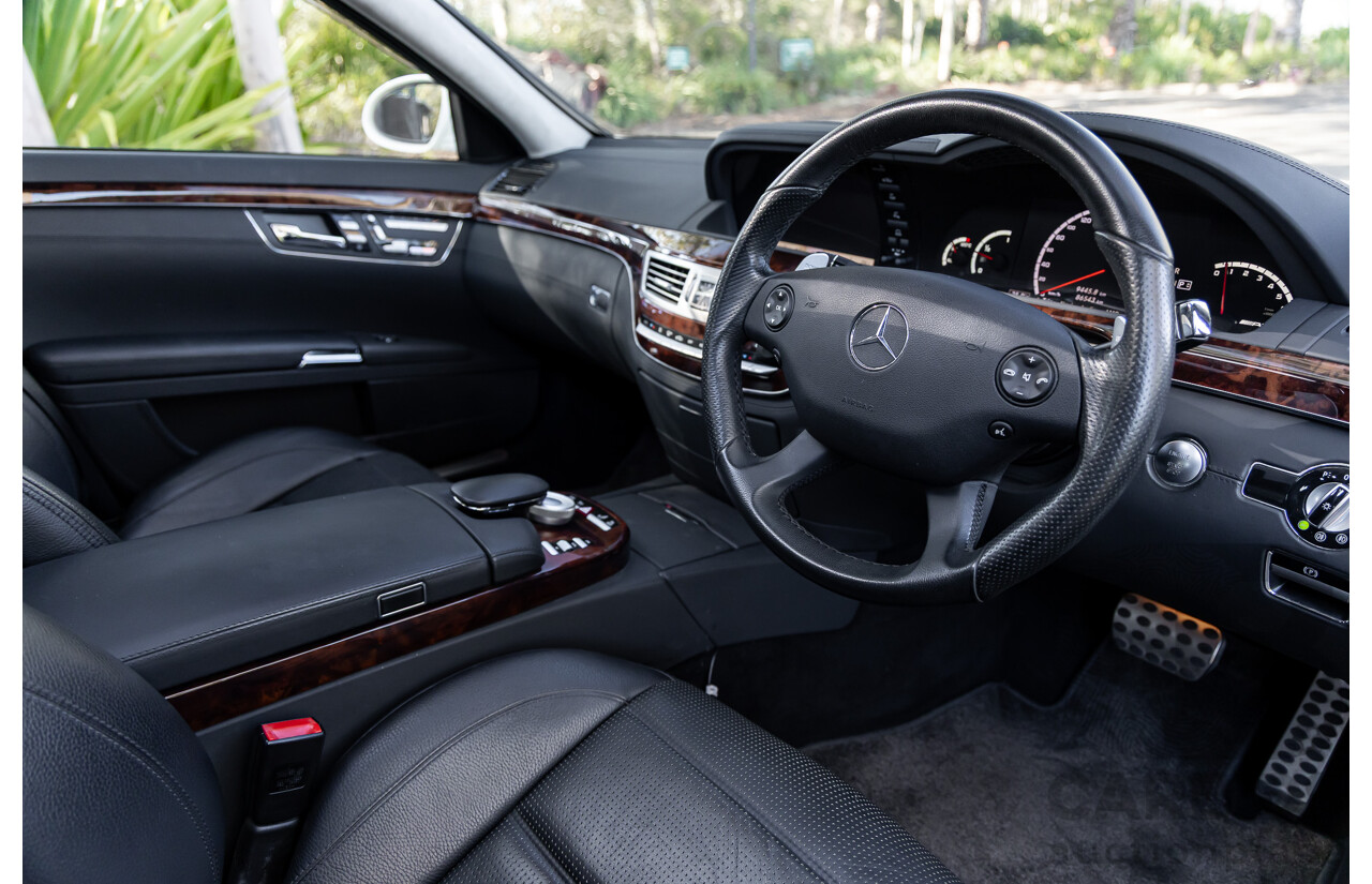 6/2008 Mercedes-Benz S63L AMG 221 07 Upgrade 4d Sedan Designo Mystic White II V8 6.2L - IMPORT