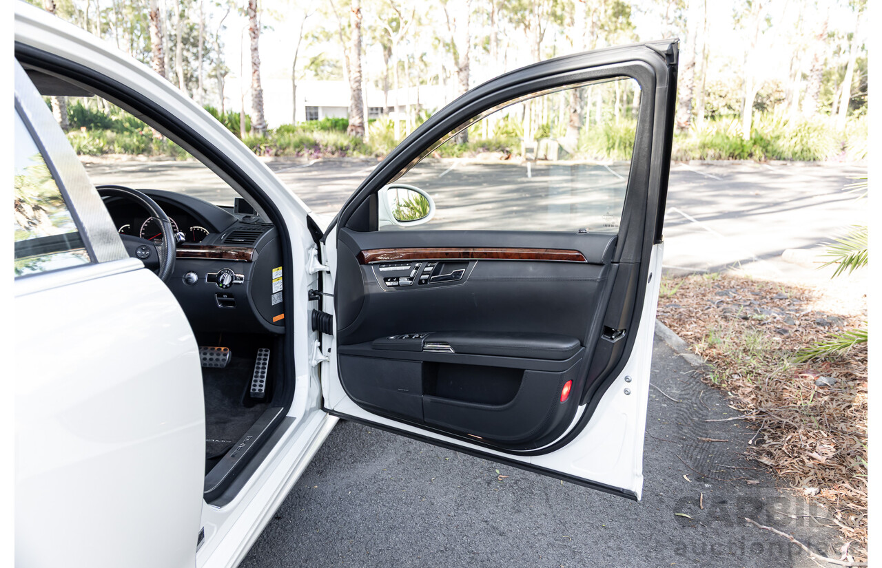 6/2008 Mercedes-Benz S63L AMG 221 07 Upgrade 4d Sedan Designo Mystic White II V8 6.2L - IMPORT