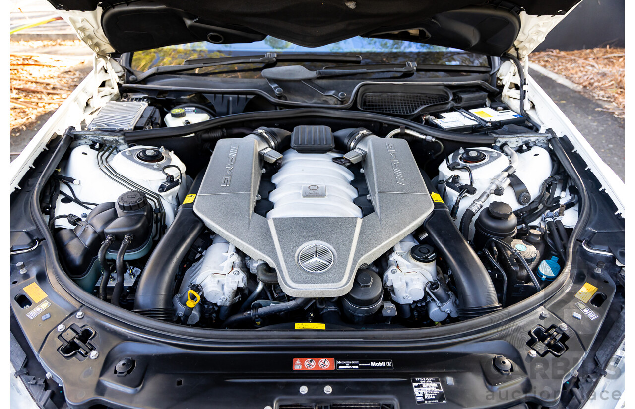6/2008 Mercedes-Benz S63L AMG 221 07 Upgrade 4d Sedan Designo Mystic White II V8 6.2L - IMPORT
