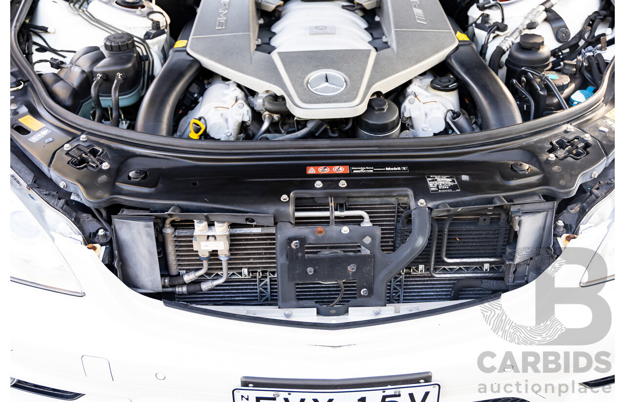 6/2008 Mercedes-Benz S63L AMG 221 07 Upgrade 4d Sedan Designo Mystic White II V8 6.2L - IMPORT