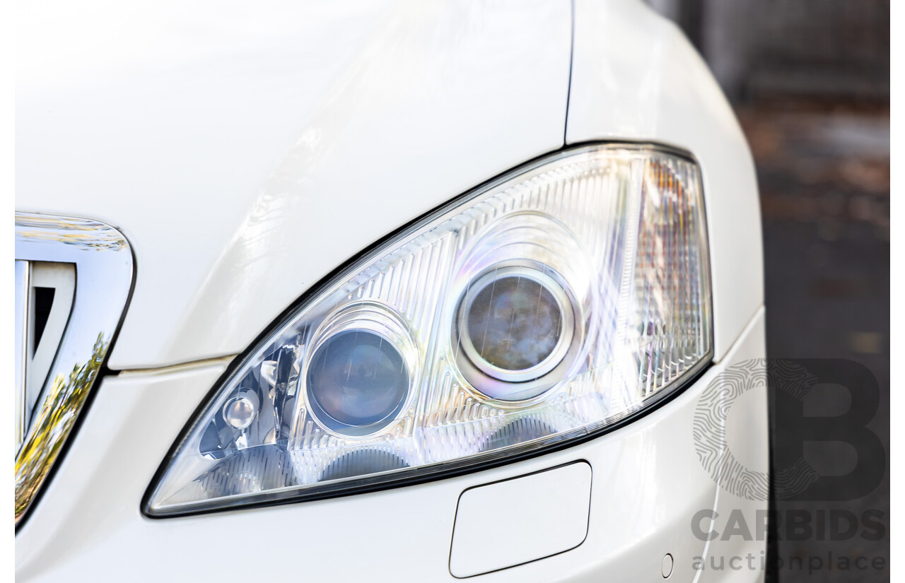 6/2008 Mercedes-Benz S63L AMG 221 07 Upgrade 4d Sedan Designo Mystic White II V8 6.2L - IMPORT
