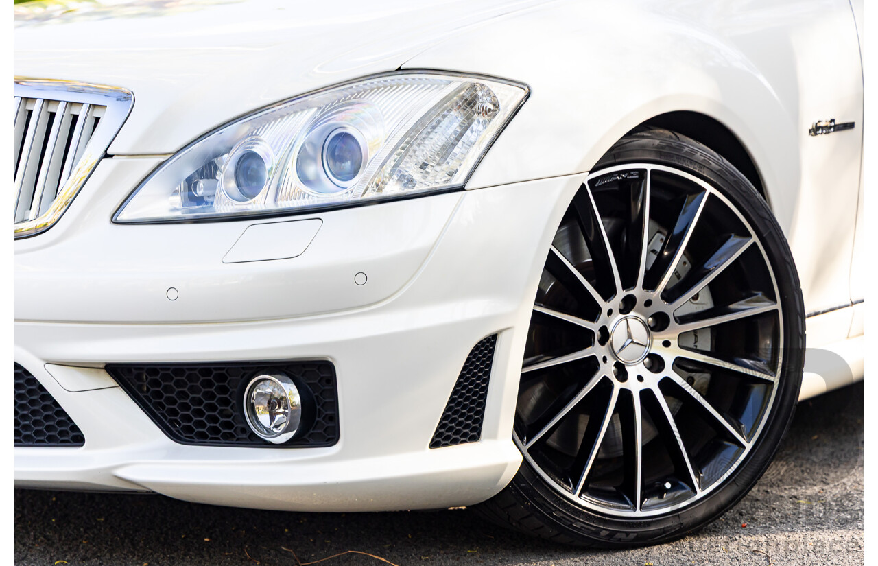 6/2008 Mercedes-Benz S63L AMG 221 07 Upgrade 4d Sedan Designo Mystic White II V8 6.2L - IMPORT