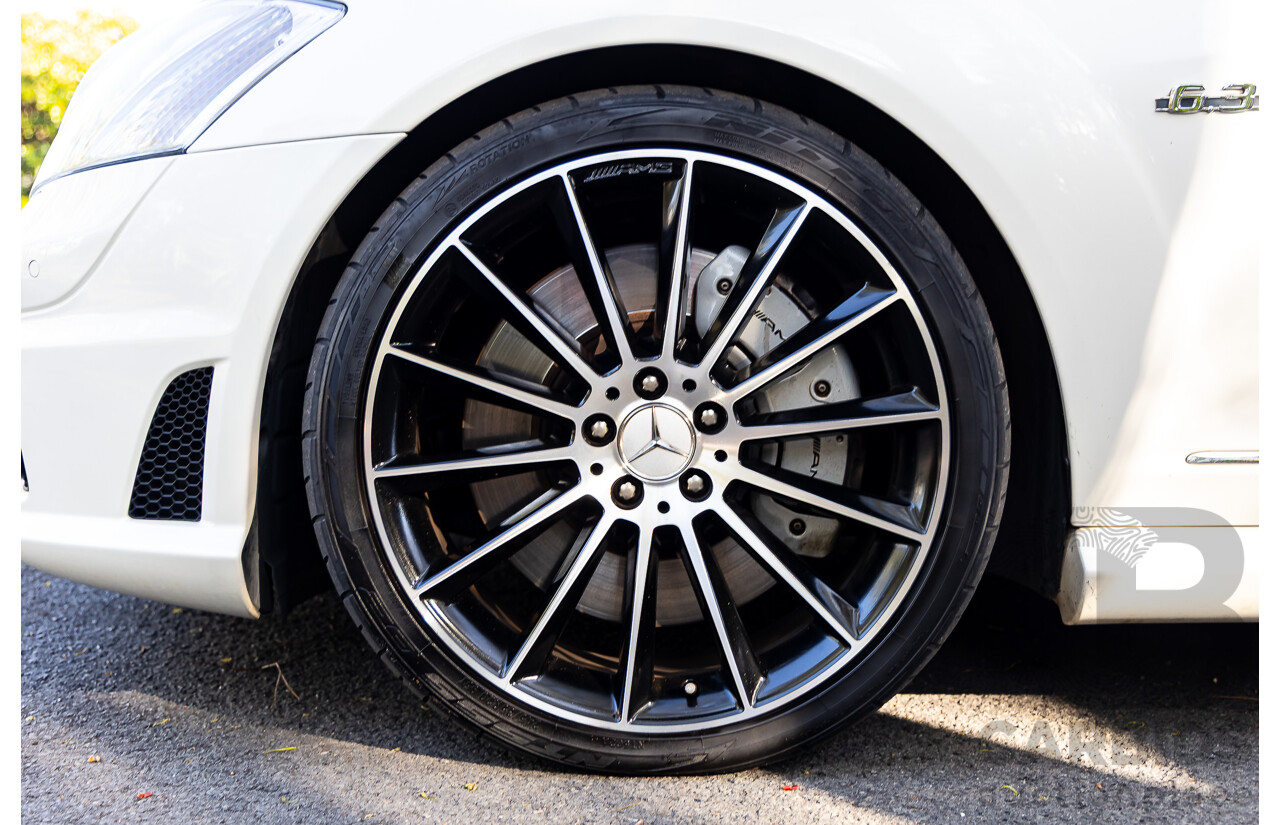 6/2008 Mercedes-Benz S63L AMG 221 07 Upgrade 4d Sedan Designo Mystic White II V8 6.2L - IMPORT