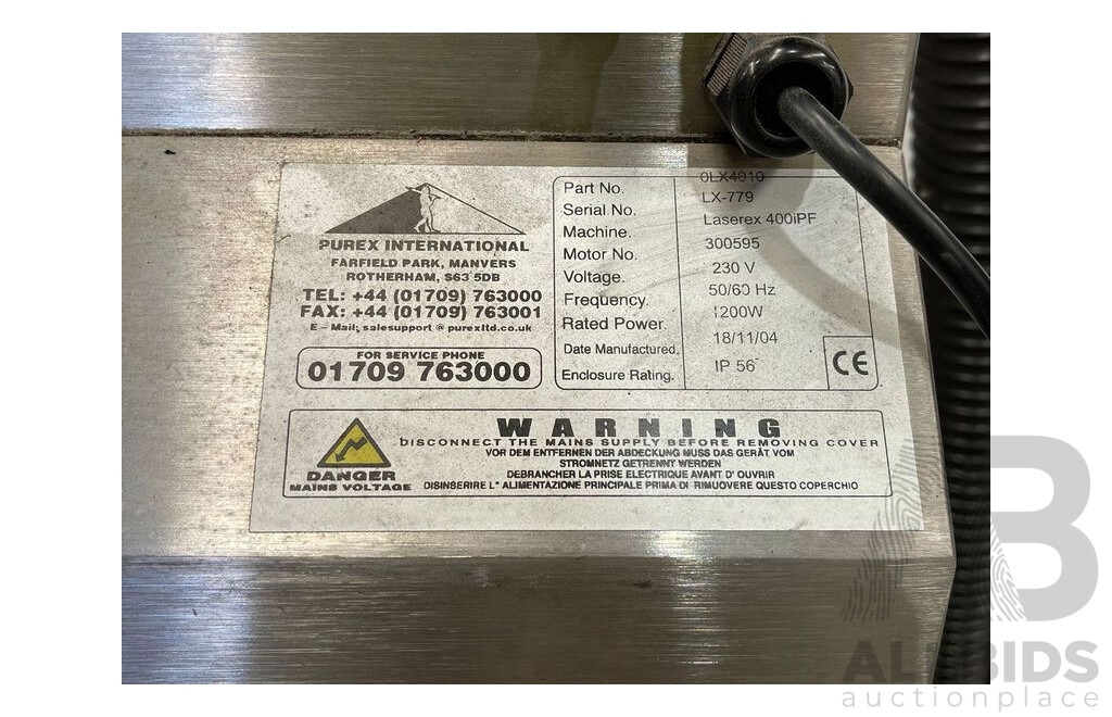 Purex Laserex Fume Filtration System