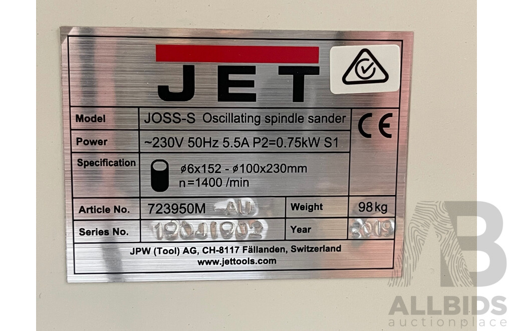 Jet Oscillating Spindle Sander